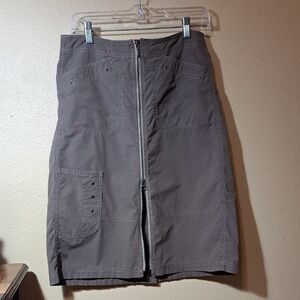 Title Nine Green Khaki Pencil Skirt Casual Knee-Length Cargo